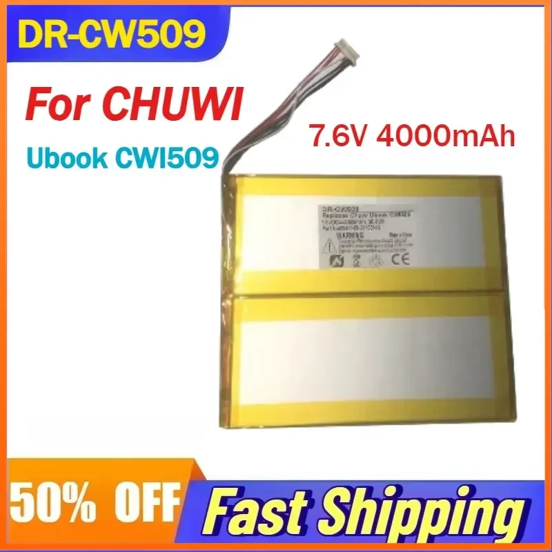 High-Quality 7.6V 4000mAh DR-CW509 Laptop Li-ion Battery for CHUWI Ubook CWI509 Replaceable Battery HW-31130148