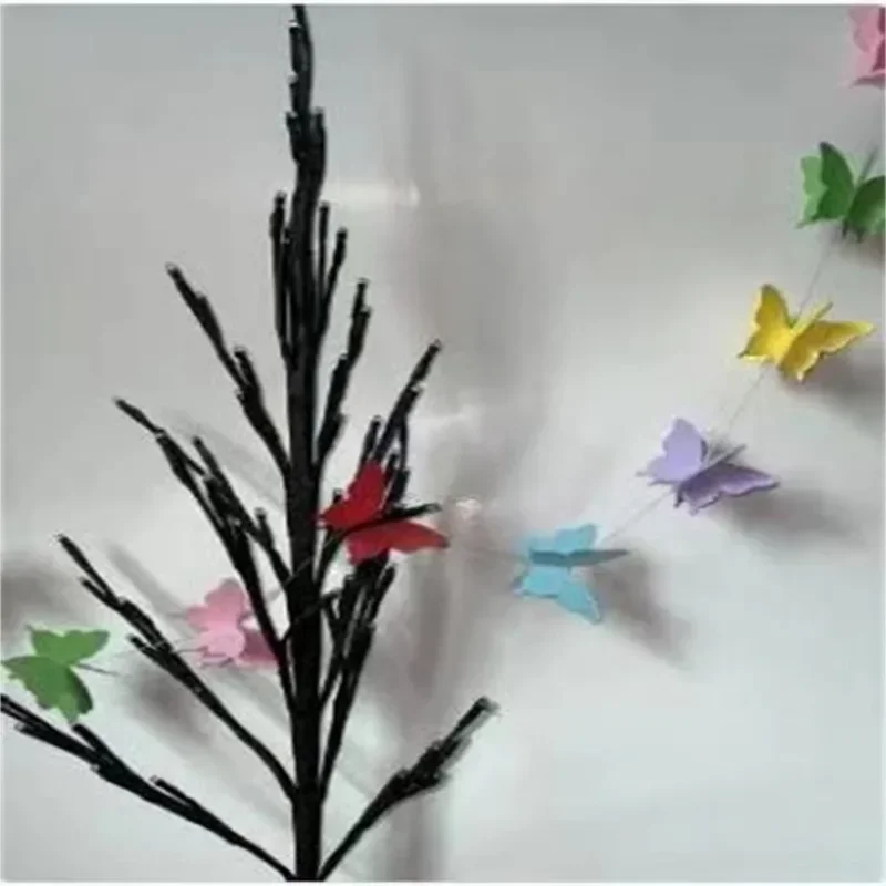 1 Set Schmetterling Papierblumen 3D Dreidimensionale Farbverlauf-Schmetterlinge aus Papierband für Geburtstagspartydekoration – Detail 5