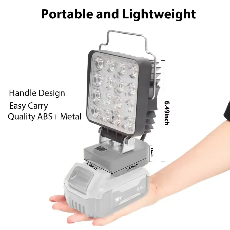 NEW camping  LED work light is used for DEWALT 18V 20V battery with USB Type-C LED for indoor and outdoor emergency lighting