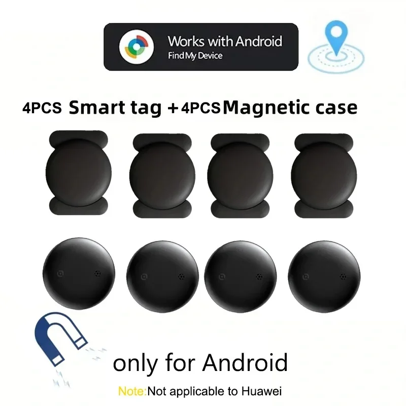 Air Tags-Android Smart Tag, Bluetooth Tracker met magnetische beschermhoes, werkt met Google's Find My Device-app voor fiets - afbeelding 2