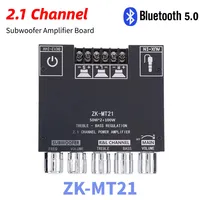 ZK-MT21 2.1 Channel Subwoofer Amplifier Board Bluetooth 5.0 50W X 2+100W Power Audio Stereo Amplifier Board Bass AMP AUX 12V 24V