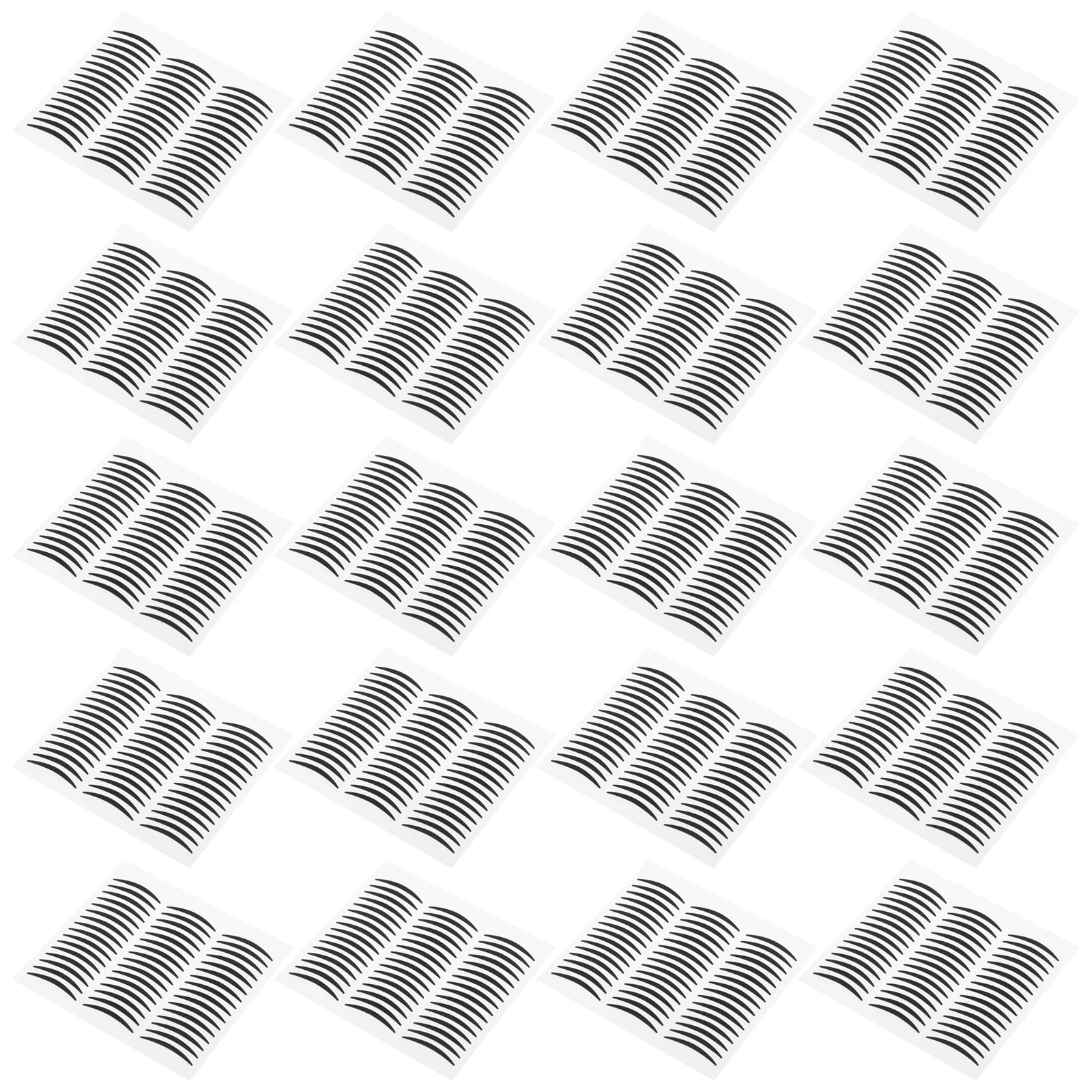 

20 Sheets Black Double Eyelid Stickers Temporary Eyeliner Self Adhesive Paper Fine Style Natural Smoky Eye Decor