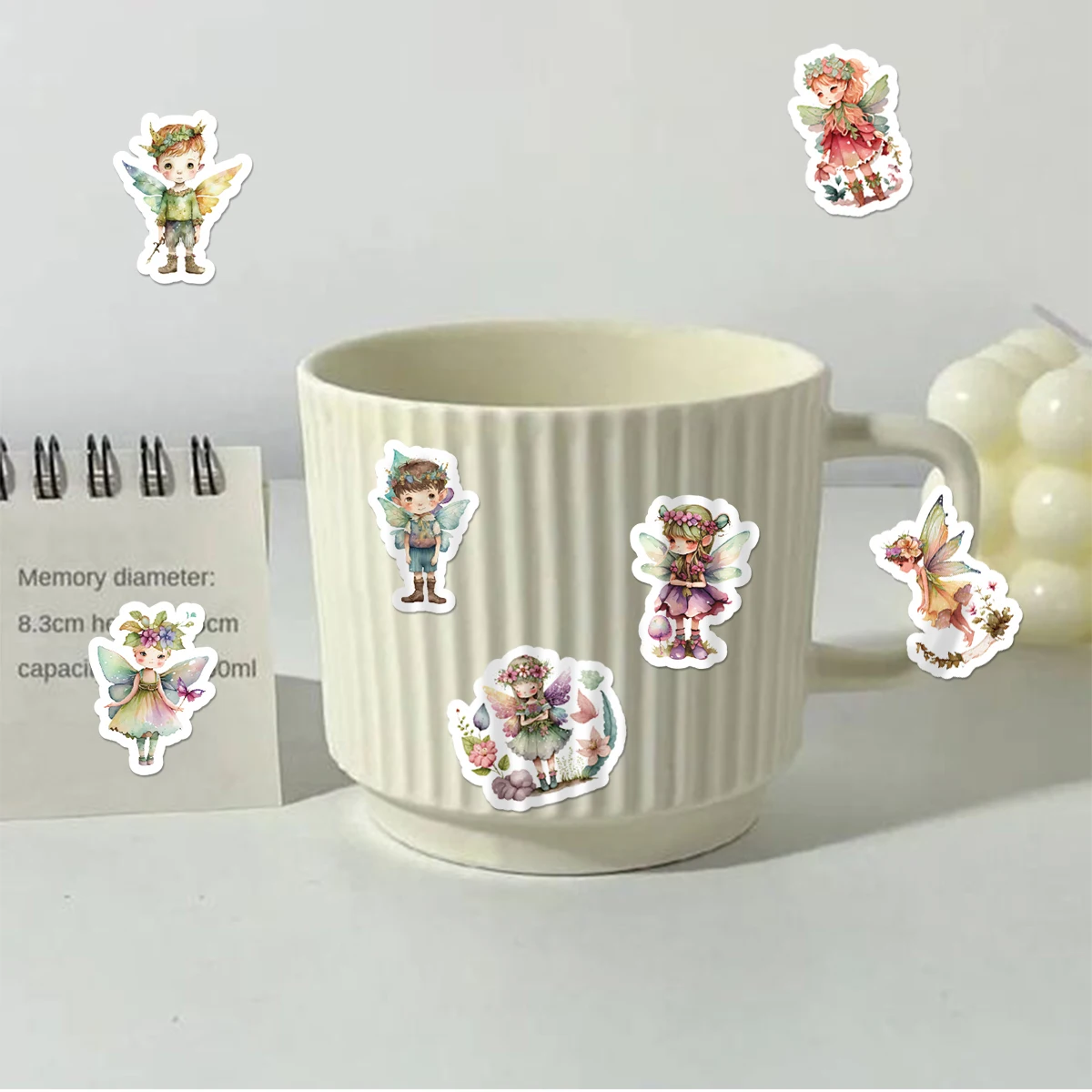 Etori Life 46pcs Flower elf cartoon cute Instagram style  DIY Decoration Student Stationery Notebook Diary Journal Stickers