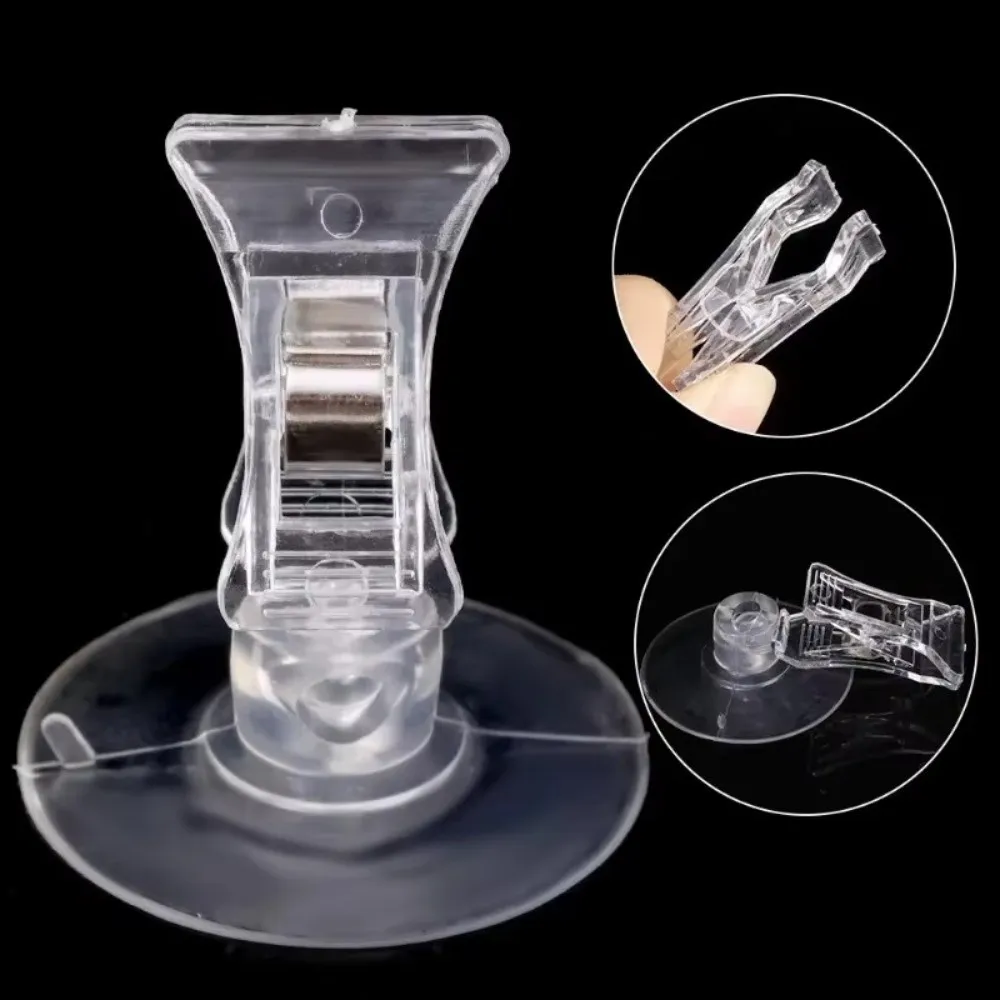 Durable Plastic Suction Cup Clip 360° Rotatable Clear Price Tag Holder Retail Sign Clip Kitchen
