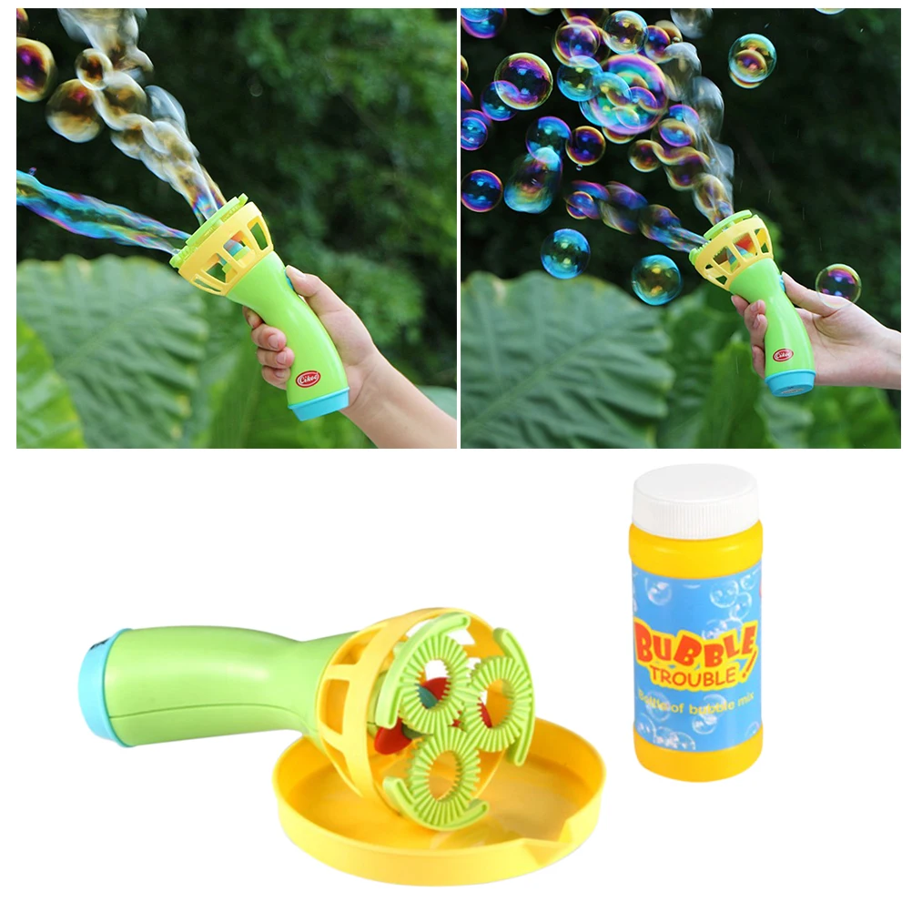 

Electric Fan Bubble Machine Blower for Kids Bubbles Children Soak Toy