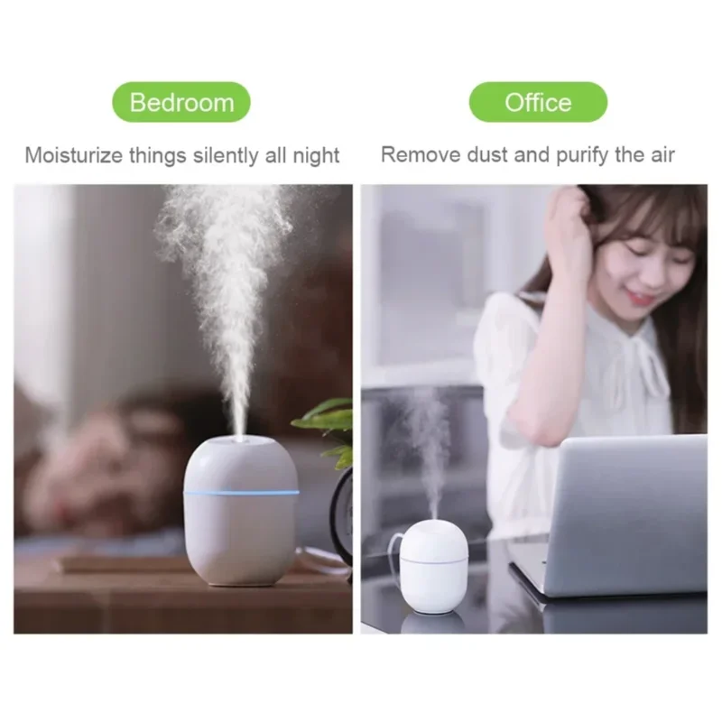 Air Humidifier Aroma Diffuser LED Light Essential Oil Mist Maker High Quality USB Rechargeable Portable Air Purifier For Home