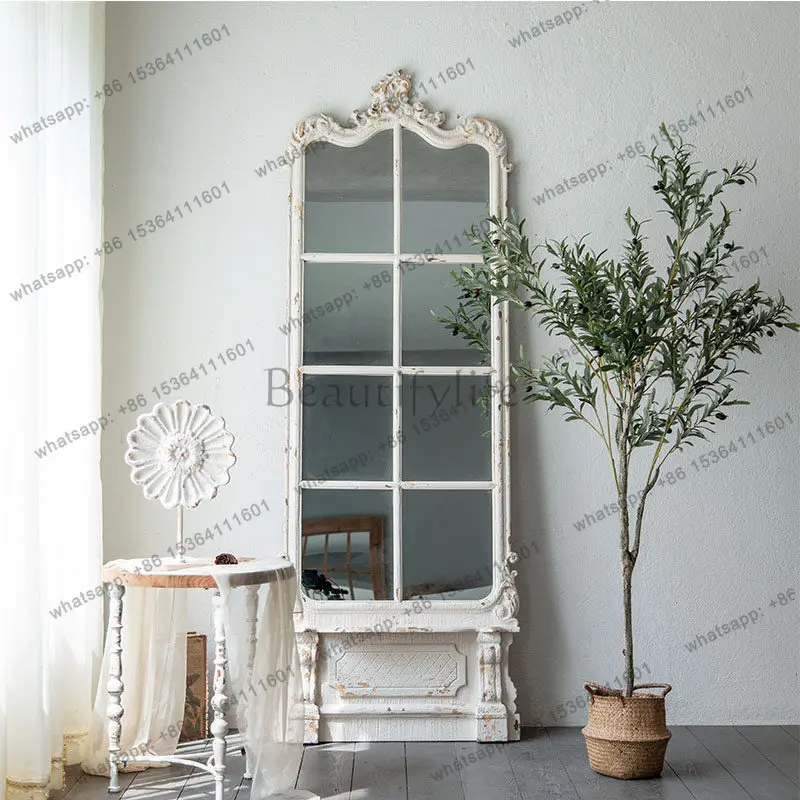 Big Standing Decorative Mirrors Vintage Nordic Princess Luxury Mirrors Full Body Living Room Espejos