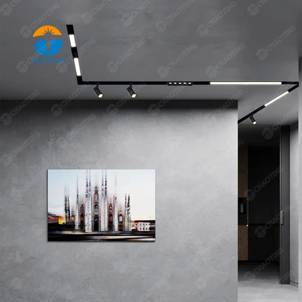 

25-Type Magnetic Rail LED Track Lights Adjustable Beam Angle Spotlights for Commercial Use, Surface Recessed Pendant Magnet Rail