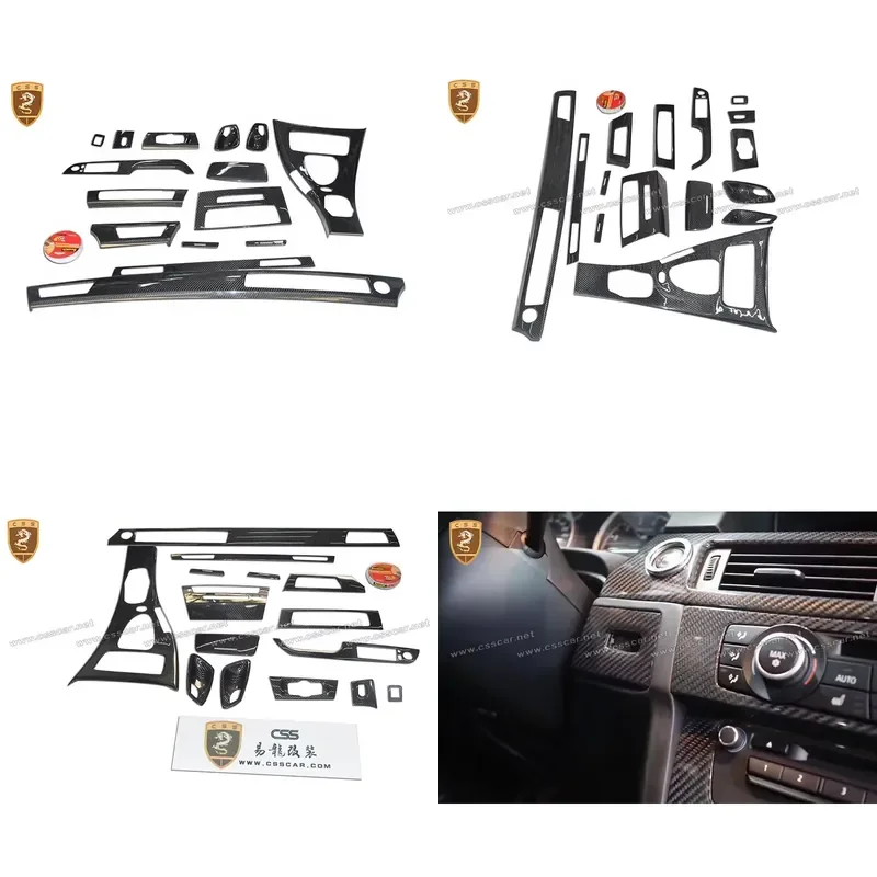 【CHIMU HOME】 Real Carbon Fiber Interior Trim Kit for E92 E93 Coupe Convertible Aesthetic Styling Replacement Set