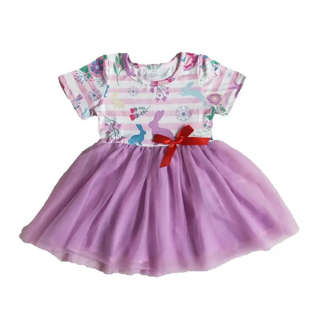

E9-26 baby girl clothes bunny tulle easter dress toddler girl easter dresses
