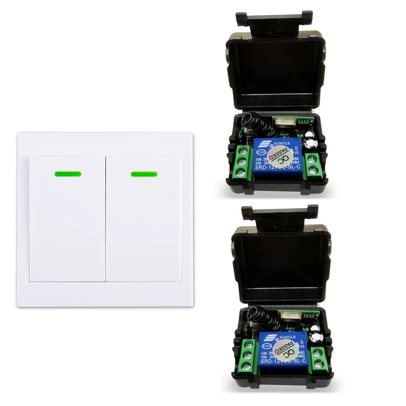 Universal rf DC 12 v 1 canal mini luz de control remoto inalámbrico/interruptor de puerta eléctrica Interruptor táctil de pared 433mhz