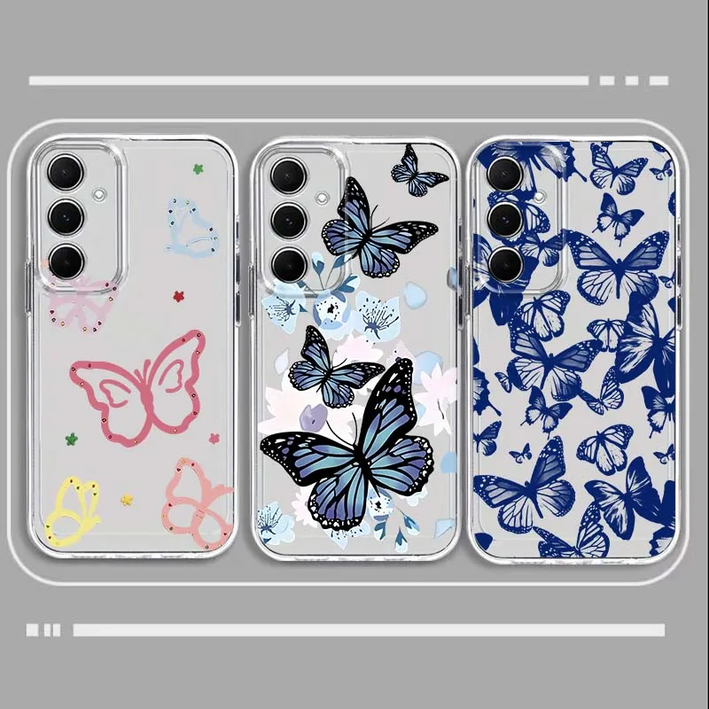 

Beautiful butterfly pattern Phone Case For Samsung Galaxy A73 A72 A71 A55 A54 A53 A52 A51 A33 A25 A22 A15 A14 A05 Transparent