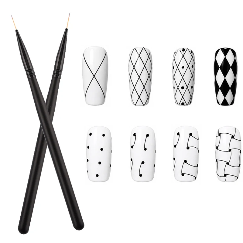 Pincel de Línea Extra Fina para Arte de Uñas Pincel de Dibujo de Muñecas Pincel de Cejas para Muñecas de Fondant Arcilla Polimérica Herramienta de Manicura 2
