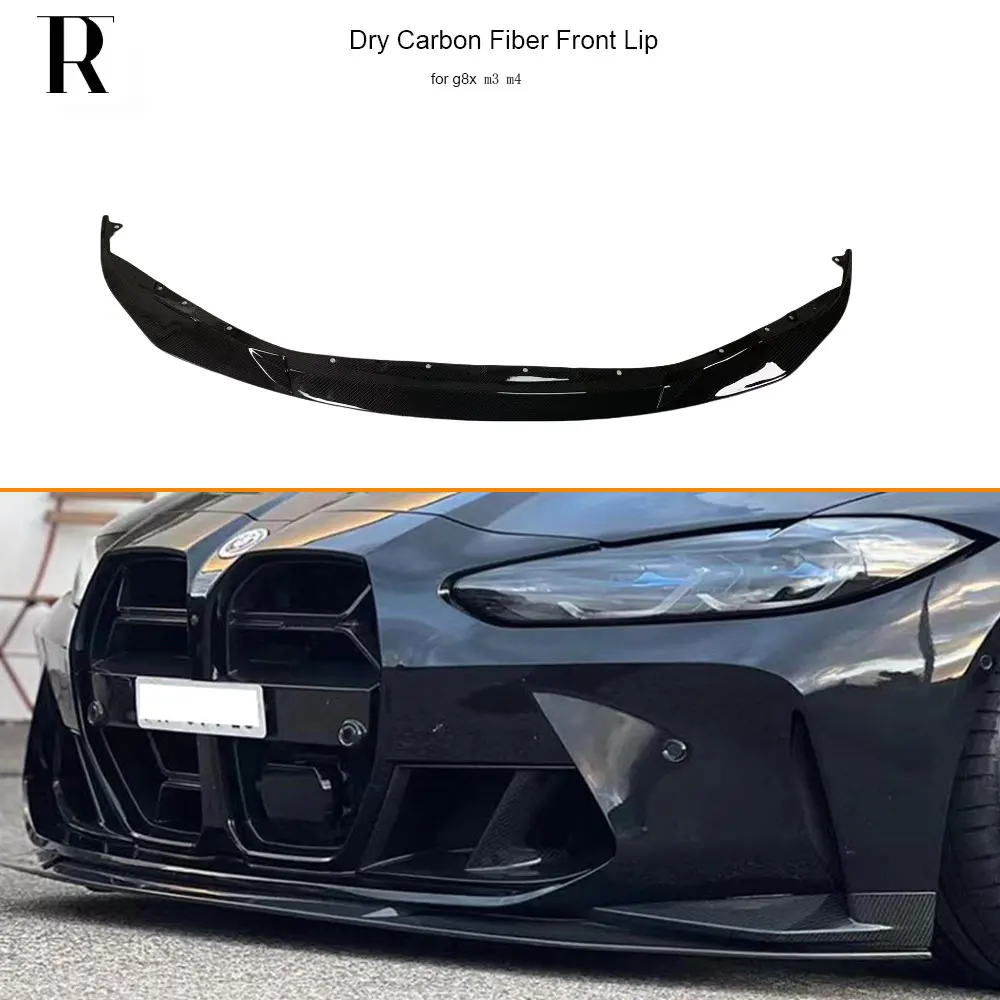

R44 V1 Style Dry Carbon Fiber Front Bumper Chin Lip Splitter for BMW G80 G81 M3 G82 G83 M4 2020-UP
