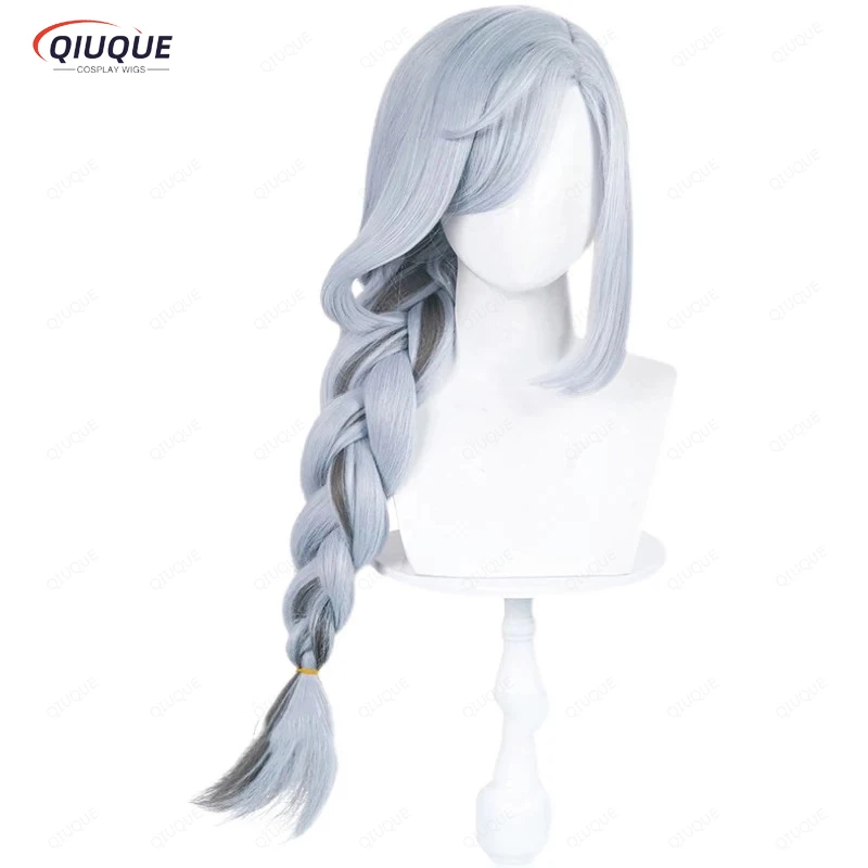 Game Impact Shenhe Cosplay Peruca, Cabelo Sintético, Resistente ao Calor, Boné