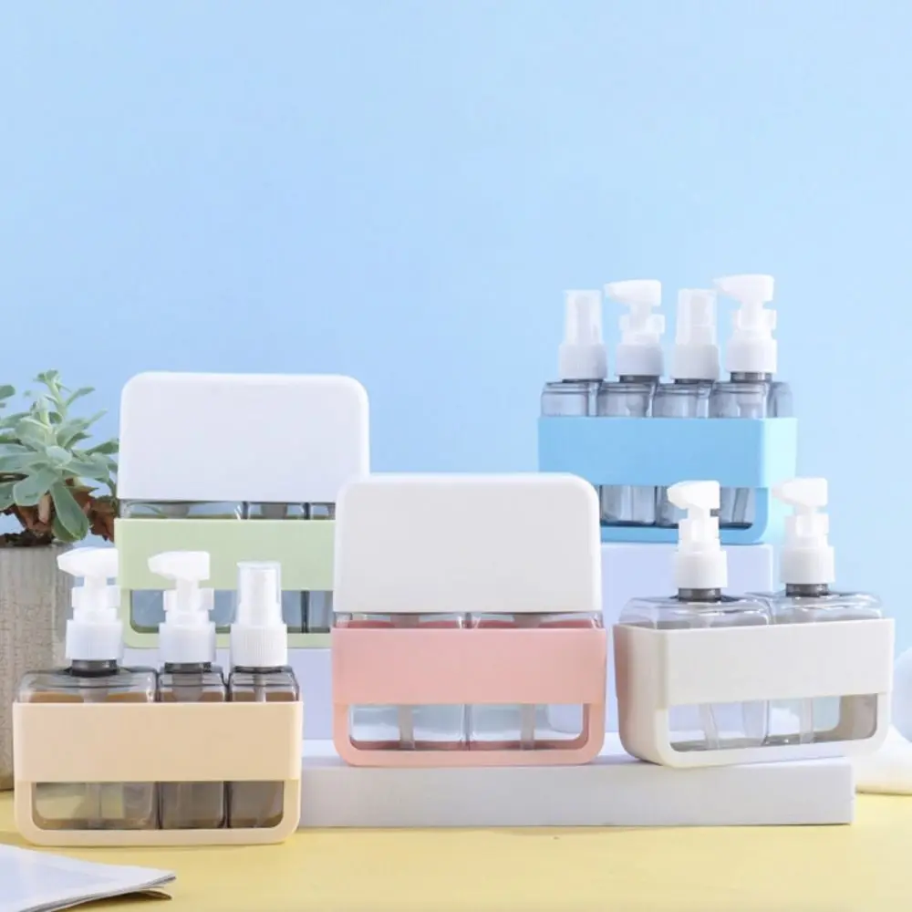 4-in-1 Reiseflaschen-Set Leere Tragbare Flüssigkeitsspender-Flaschen Leichtgewichtige Auslaufsichere Nachfüllbare Flaschen-Set Shampoo