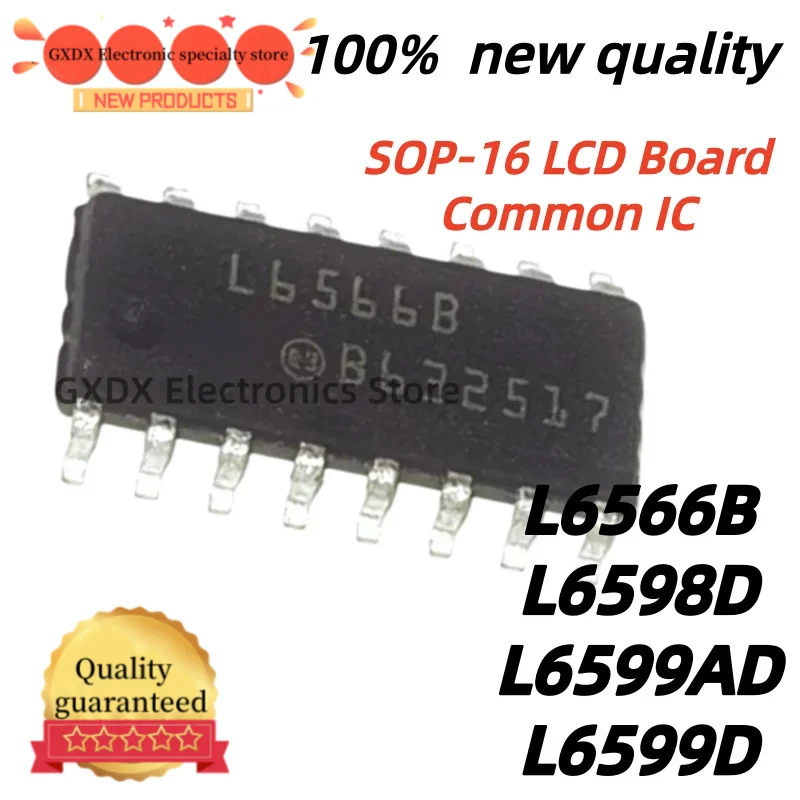 5Uds 100% nuevo quality L6566B L6598D L6599AD SOP16 L6599D L6566 L6598 L6599 SOP-16 LCD Board Common IC