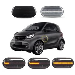 2pcs For Smart Fortwo Coupe Cabriolet 453 2015 2015 2016 2017 2018 2019 LED Dynamic Turn Signal Side Marker Light Lamp