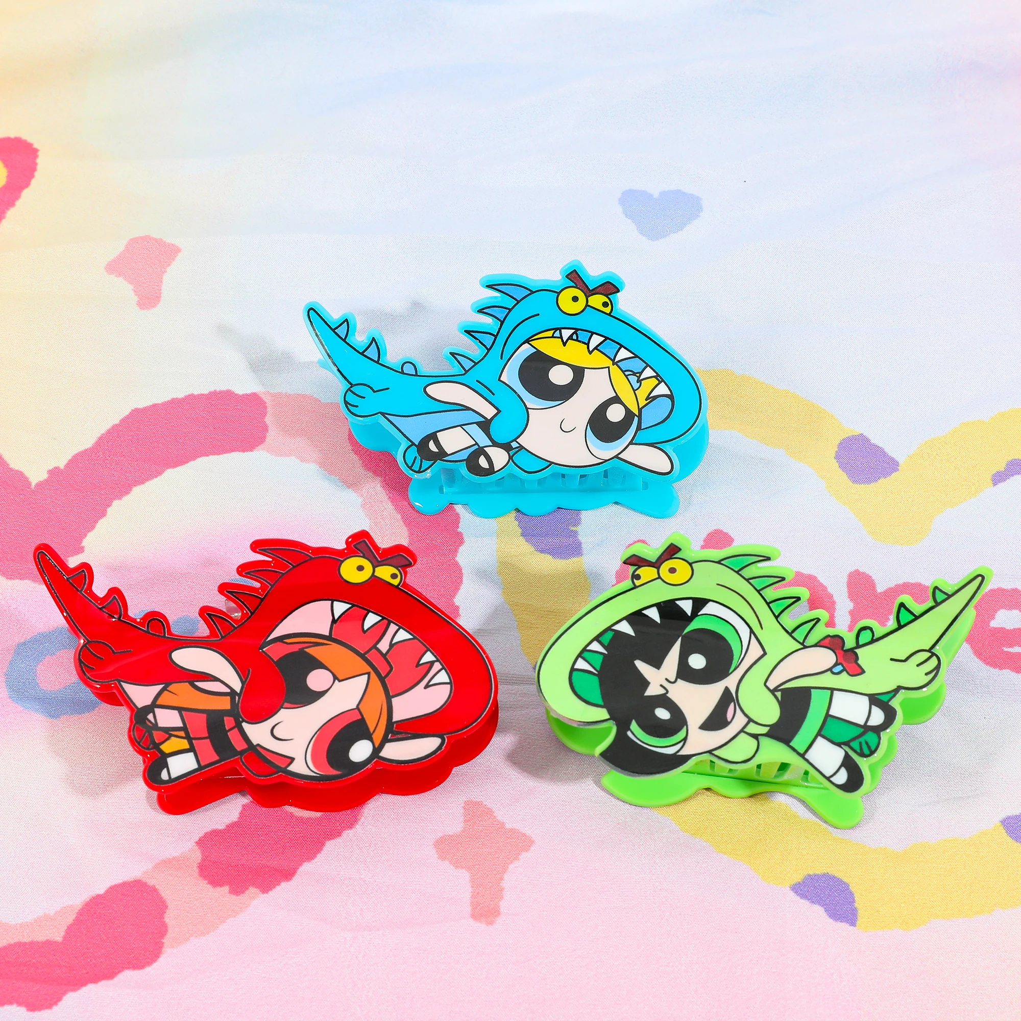 1 szt./3 szt. Urocza spinka do włosów z Dziewczynkami Mocy, wielofunkcyjna ozdoba do włosów, spinka do włosów