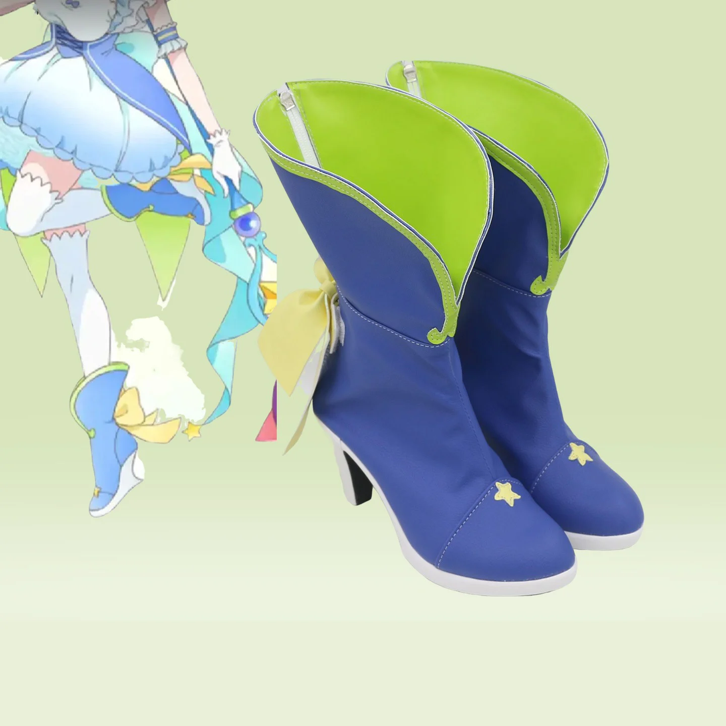 再ゼロラムレムコスプレ靴ブルーブーツアニメ小道具アクセサリーハロウィンクリスマスパーティーロールプレイ靴カスタムメイド