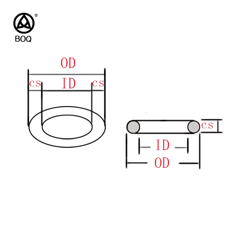 5pcs EPDM O Ring CS 5.7mm OD 200 ~ 580mm Acid and Alkali Resistance Water Resistance Friction Resistance o-rings Black CS 5.7 mm