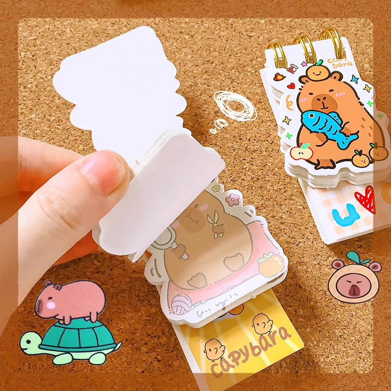 kawaii Stationery office accessories School supplies Capybara Portable Notebook Notepad For Daily Notes Pretty Stationery gift