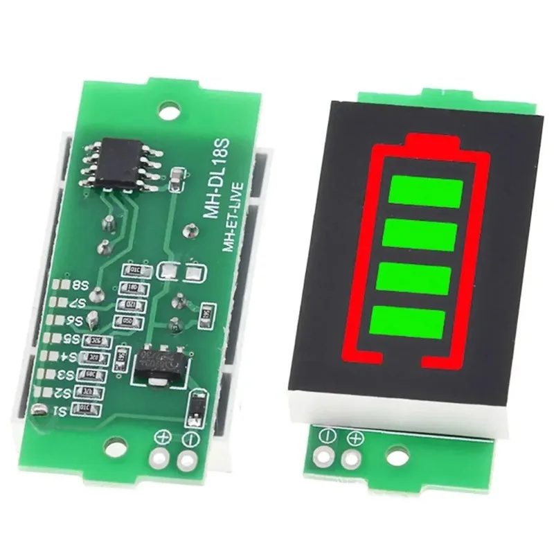 1-8S 1S/2S/3S/4S singolo 3.7V modulo indicatore di capacità della batteria al litio 4.2V Display Tester di alimentazione della batteria del veicolo elettrico li-ion