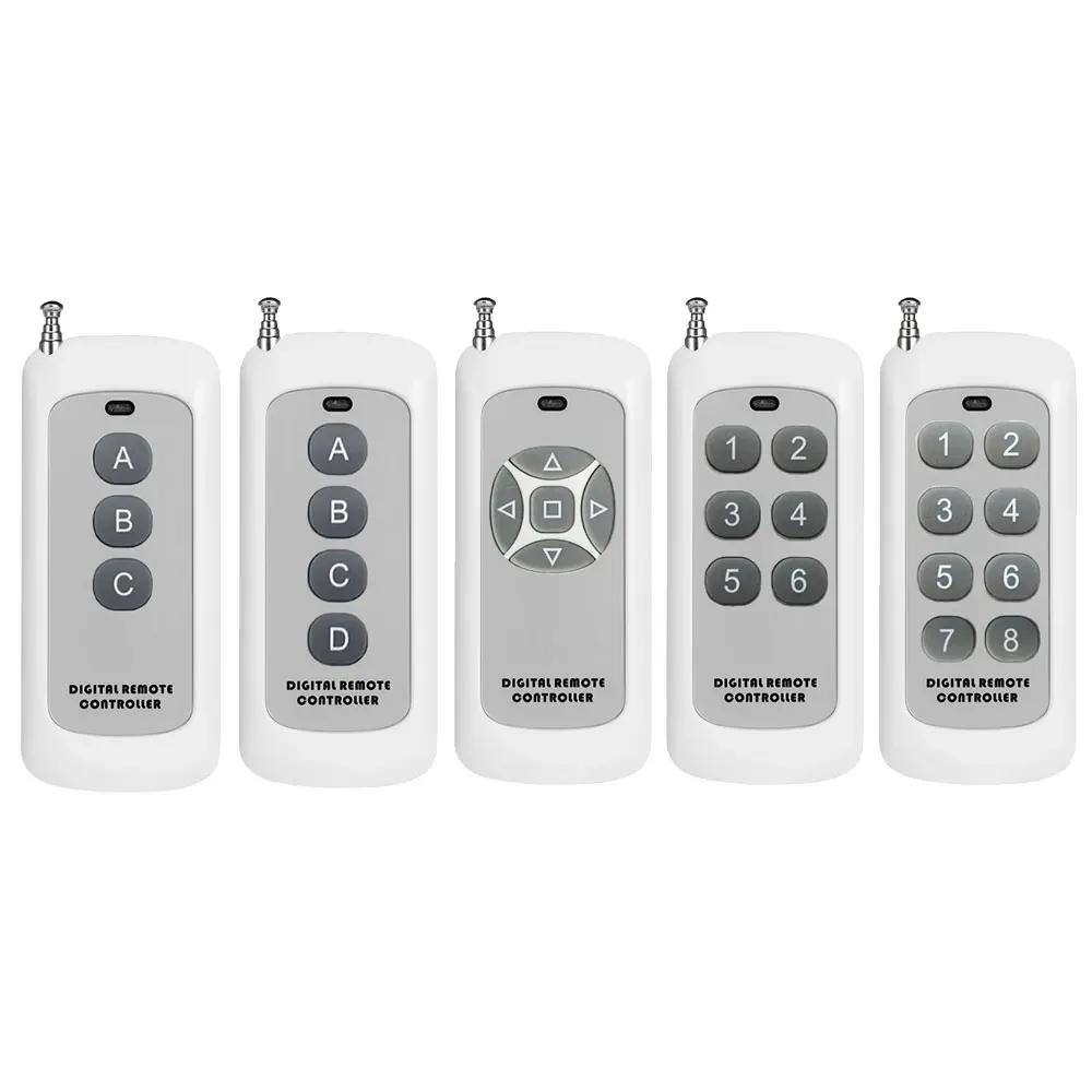 

433MHz 8keys Universal RF Wireless Remote Control DC12V Long Distance Electronic Door/Gate/Car Opener