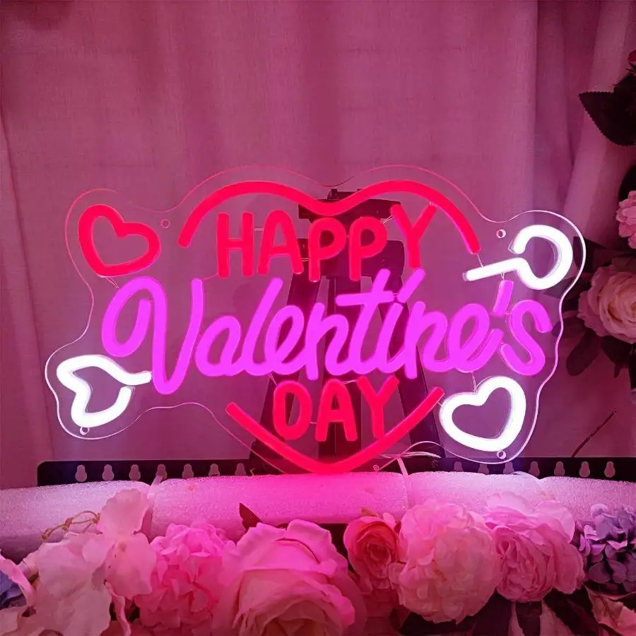ハッピーバレンタインデー-ネオンサイン-led-ネオンライト-調光可能-usb-電源-記念日-寝室-パーティー-ホテル-結婚式-日付-壁飾り用