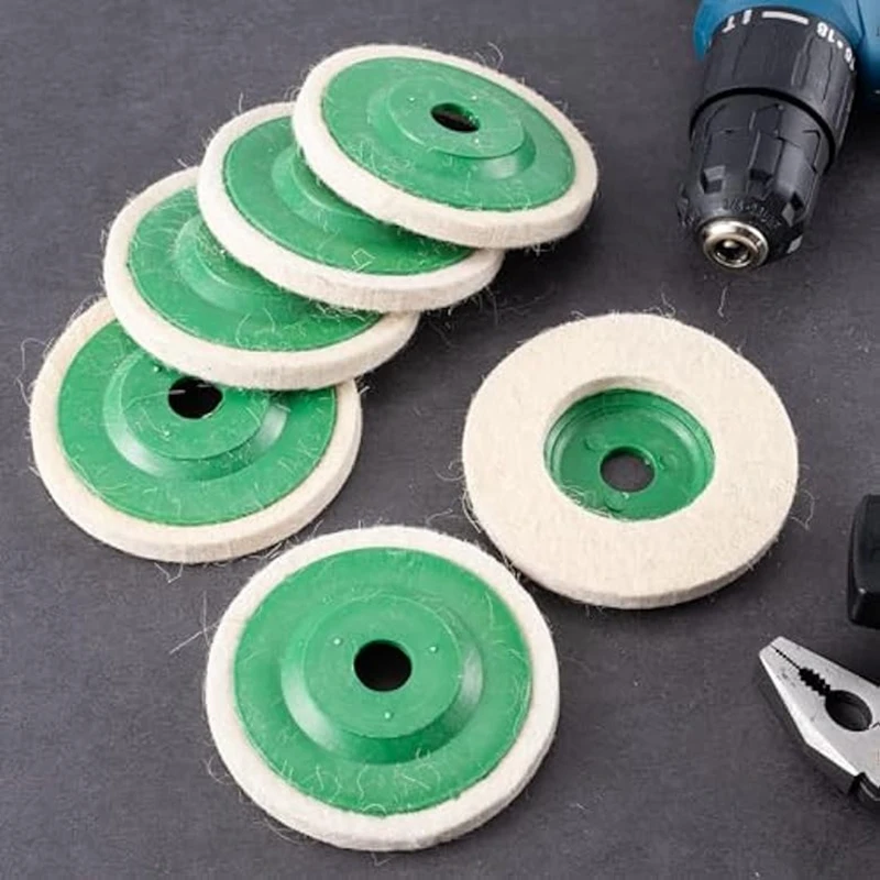 

18 Pack Wool Felt Disc Wheel Disc Wheel For 100 Angle Grinder, Buffing Polishing Buffer Bore Dia Green