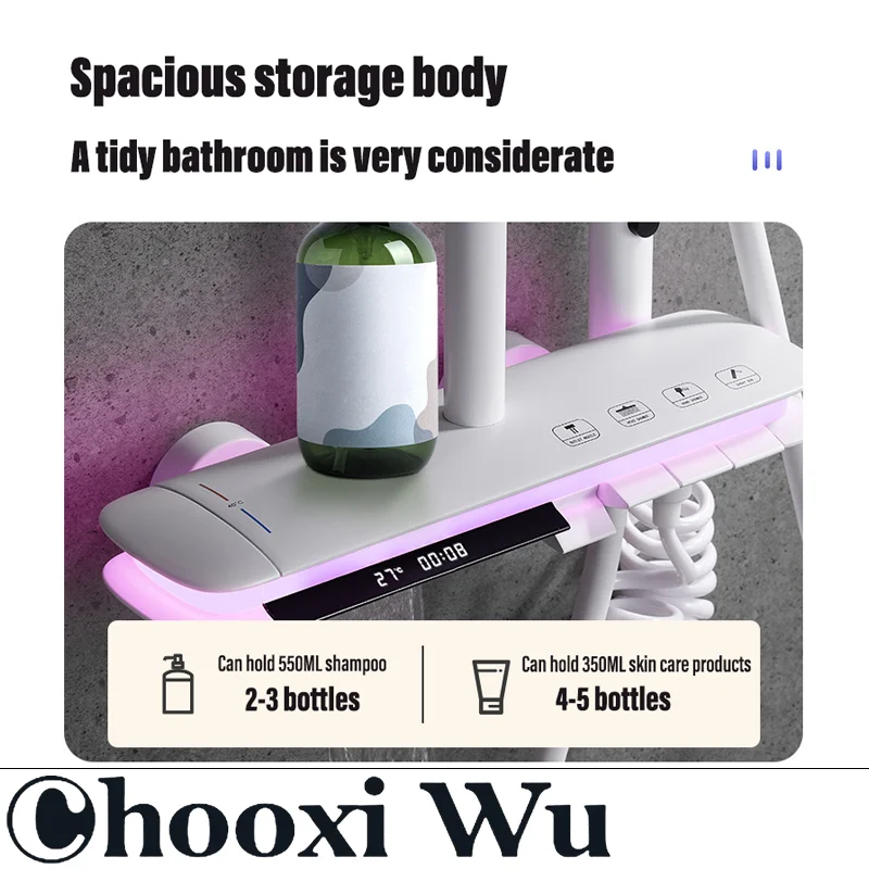 CHOOXIWU-Ensemble de décoration de salle de bain à affichage numérique LED, ensemble complet, pommeau de douche, créer pour vous, décoration de la maison