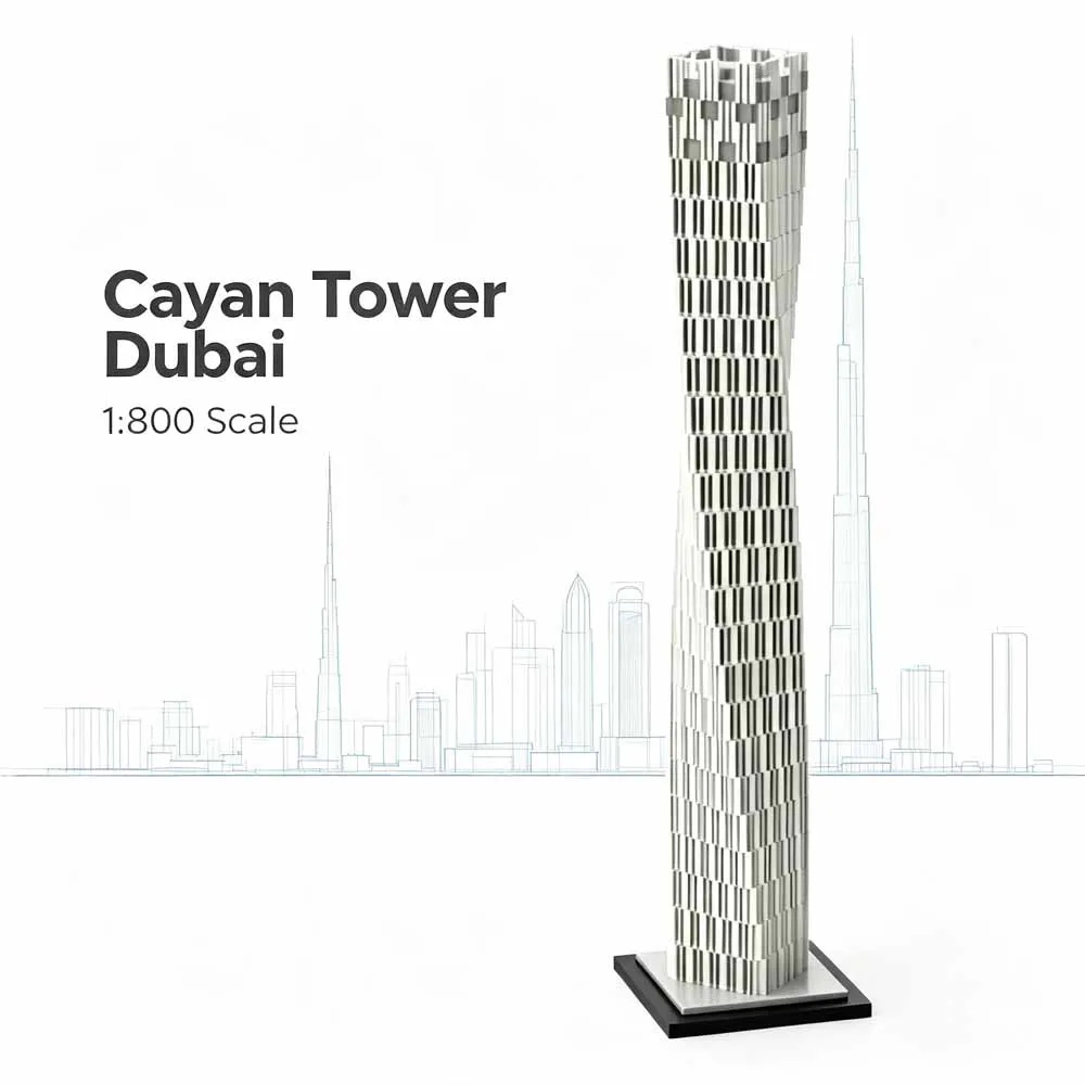 cayan-tower-infinity-tower-dubai-1-800-scale-moc-building-blocks-twisted-skyscraper-architecture-model-adult-for-gift-1031pcs