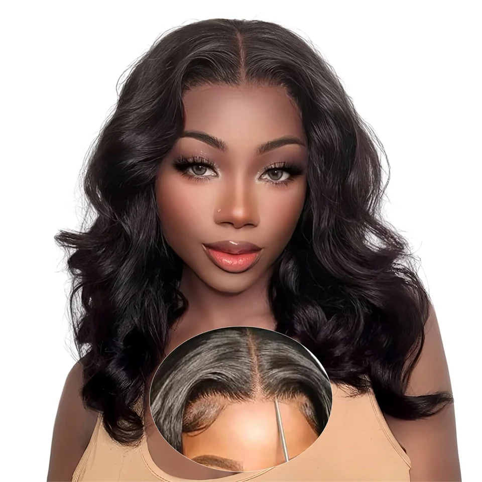 

Wear And Go Body Wave Bob Wigs Preplucked 4X4 Pre Cut Lace Glueless Wigs Human Hair Body Wave Human Hair Lace Wigs Ready To Wear