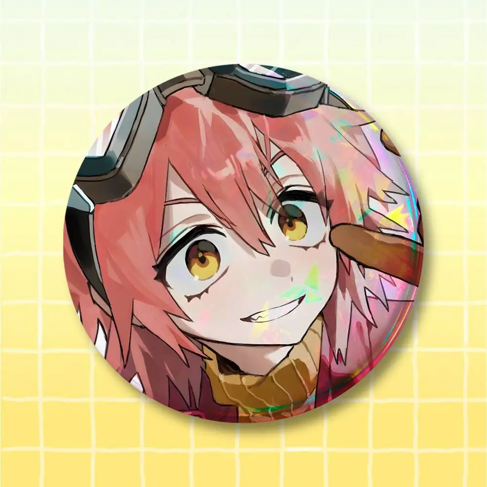 Flcl Anime Pin Buttons Round Badge for Clothes Bags Hats Pins Accessories Backpacks Tote Bags Outfit Decor