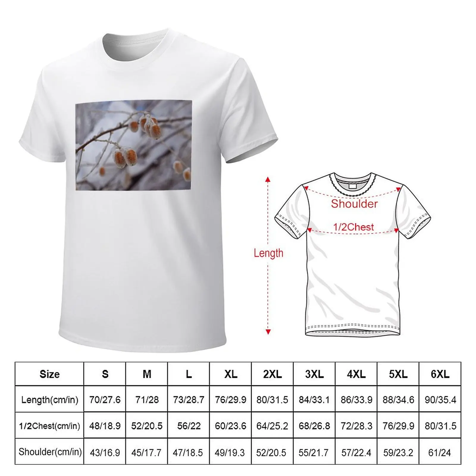 Cold snowy winter landscape T-Shirt plain plus size tops mens workout shirts