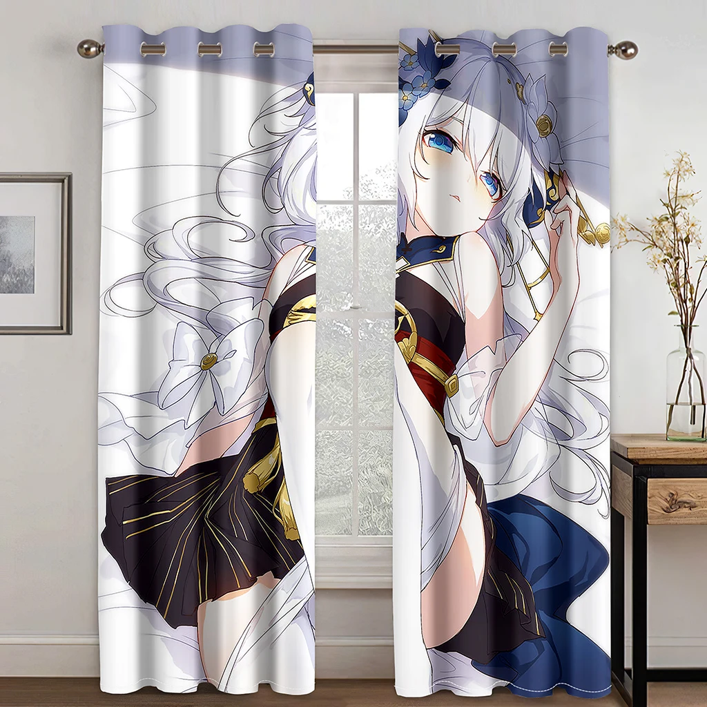 Cheap Kids Cartoon Anime 3D Children\'s Free Shipping 2 Pieces Thin Window Drape Curtain for Boy Girl Living Room Bedroom Decor