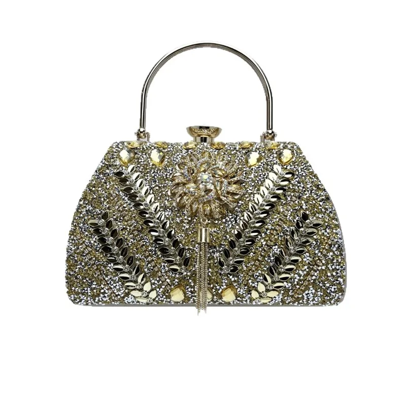 

Роскошная блестящая банкетная сумка, инкрустированная бриллиантами, новая большая вместительная вечерняя сумка со стразами, сумки-клатчи для выпускного вечера, платье-кошелек-тоут