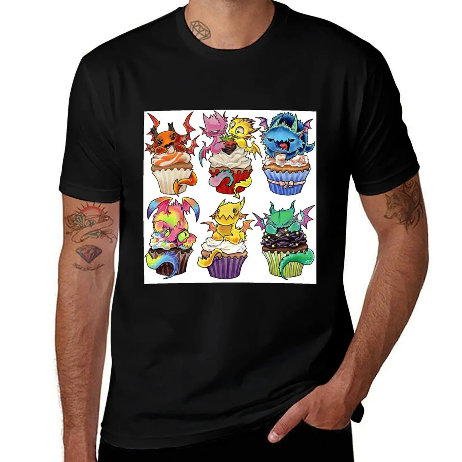 Cupcake dragons T-Shirt t shirts cotton 100% T-Shirt