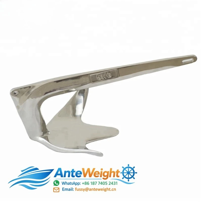 7.5KG Bruce Anchor Mirror 316 Stainless Steel Model YDB-007S New for All Types of Ships Replacement/Repair