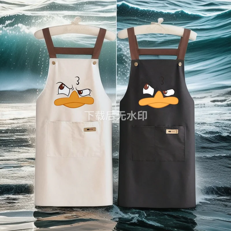 Cartoon Animal Pattern for Home and Kitchen Apron for Students House Cleaning Alpaca Waterproof Apron Goods for Home Kitchen