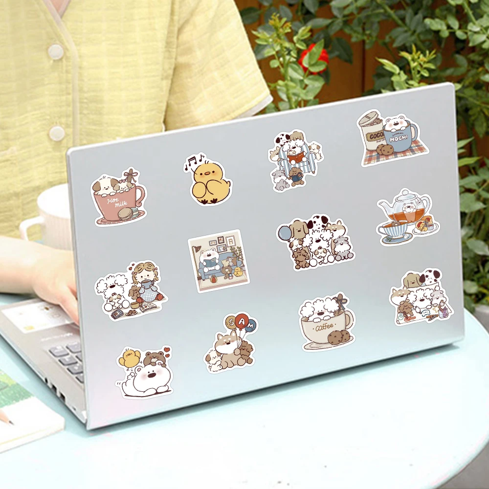 50PCS Miiiiichan Anime Animal Vinyl Waterproof Stickers Decals for Water Bottle Laptop Skateboard Scrapbook Luggage Kids Toy