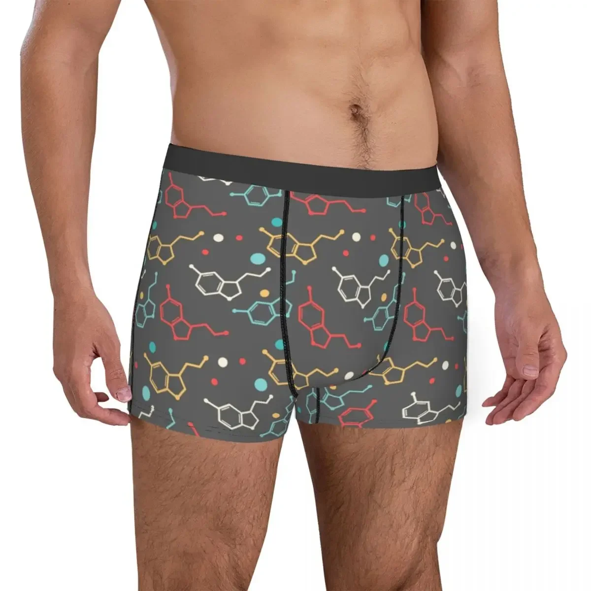 Roupa Interior Fisiológica Masculina, Geometria Design, Química, Ciência, Humor, Boxer Shorts, Calcinhas, Cueca de cintura média, S-XXL