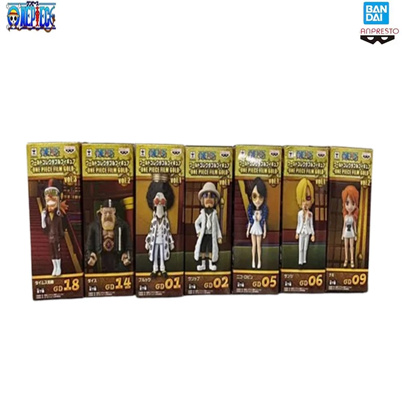 

In stock original Bandai One Piece WCF Golden City Brook Usopp Robin Sanji anime doll model hand-made toy boy gift
