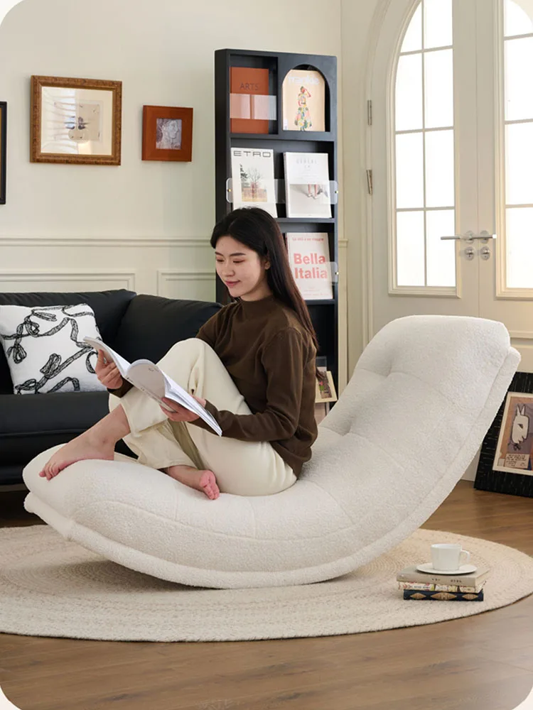 Home Furniture Chair Living Room Lamb Wool Lazy Sofa Single Leisure Chair Yoga Chair Bedroom Chairs Balcony Chairs Balcony Chair