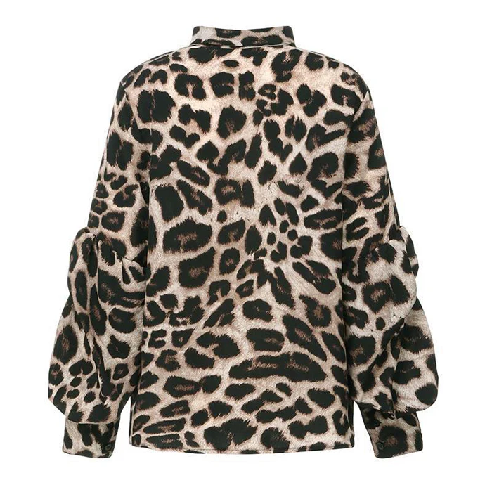 Sexy stampa leopardata taglie forti per le donne 2024 Pendolarismo Sle Long Sve Button up Colletto slim fit Abbigliamento da lavoro casual