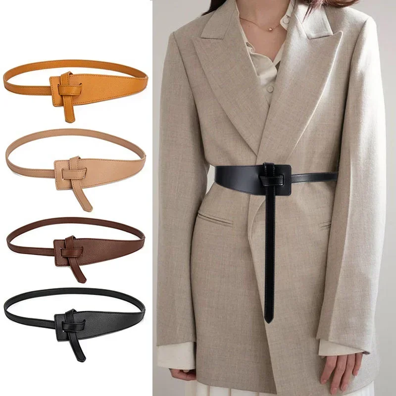 

Korean Version New Coat Belt Minimalist Wind Women's Fashion Irregular Buckle Windbreaker Tie Waist Cover Belts Accessories