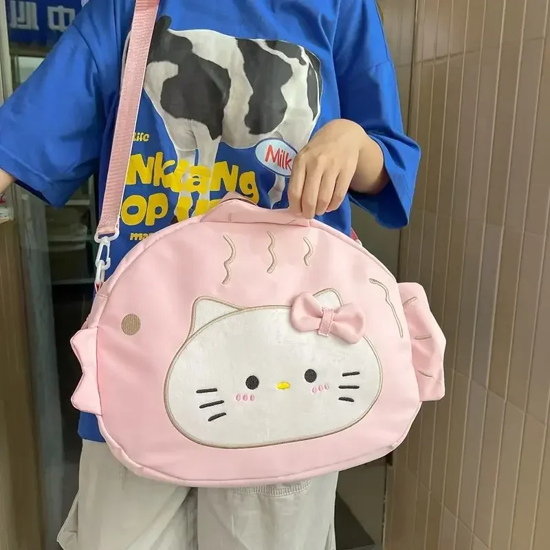 Xiuya Hello Kitty Womens Backpack Cute Cat Fashion Casual Aesthetic Backpacks Japanese Style Cartoon Lolita Jk New Shoulder Bag