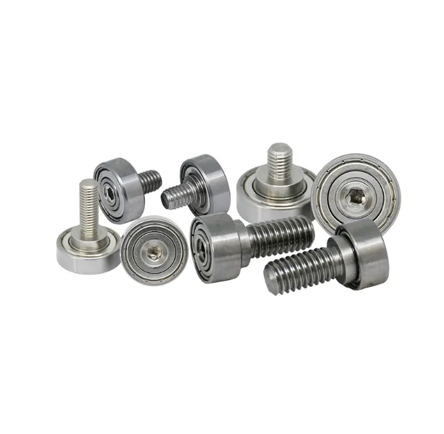 4/10pcs Threaded Bearings with Screws - Pulleys & Guide Wheels for Automated Equipment