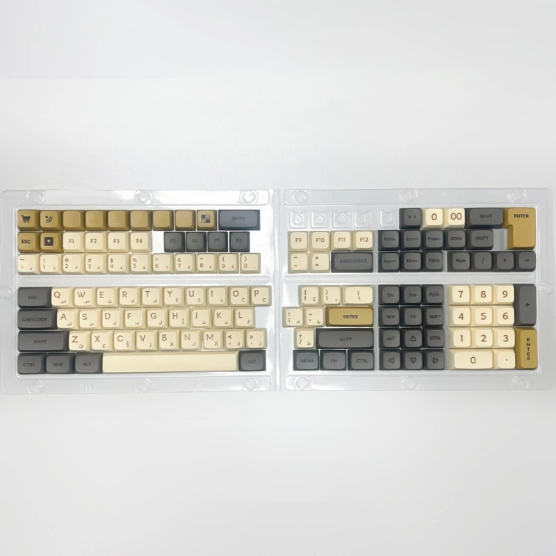 Ergonomic XDA Keycaps Arabic Keycap for 64/68/75/87/98/104/108 Keyboard Enthusiasts Keycaps for Improve Typing