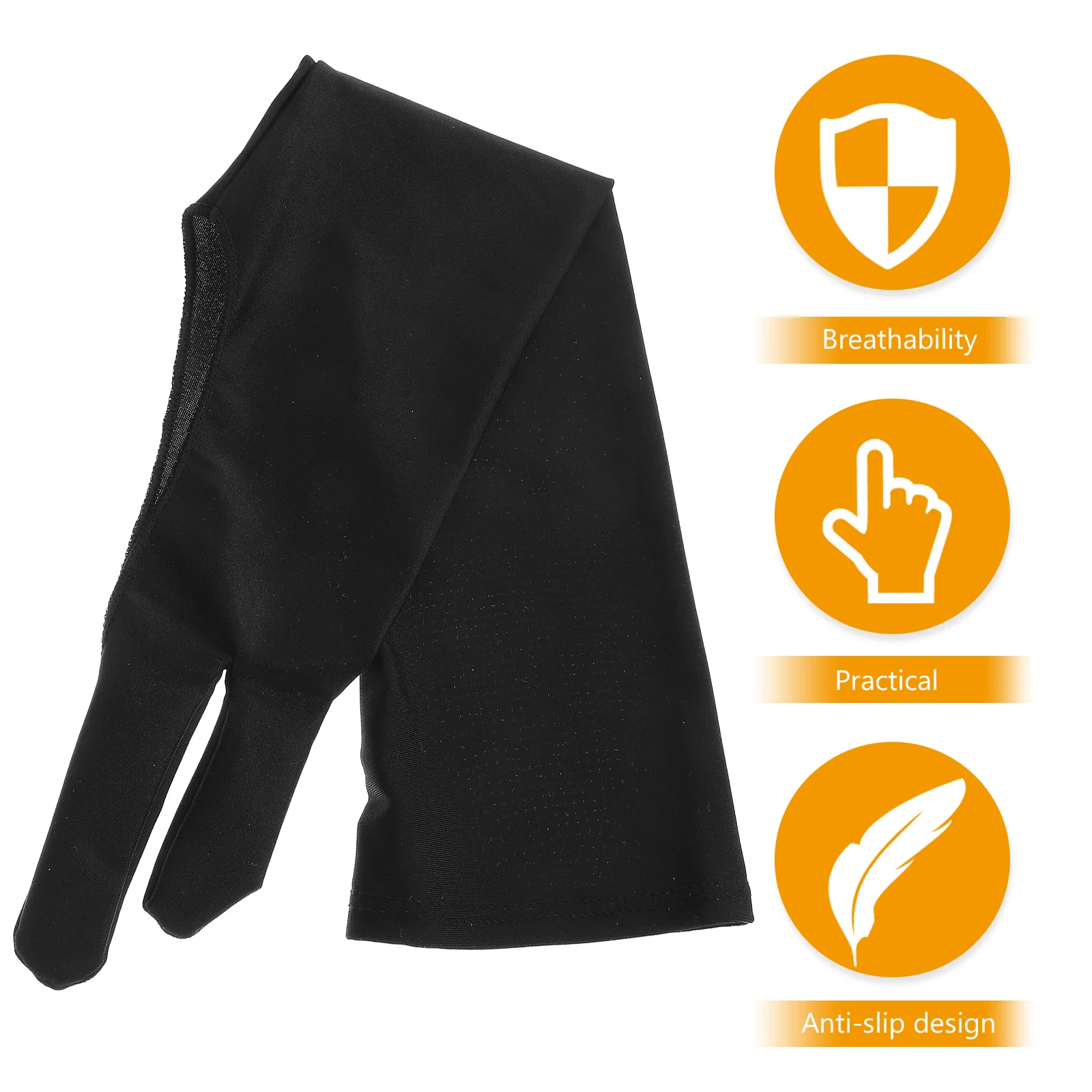 قفاز رسم فنان بإصبعين قابل للتنفس ناعم مضاد للانزلاق للرسم الرقمي اللوحي يستخدم قفازات الرسم #5